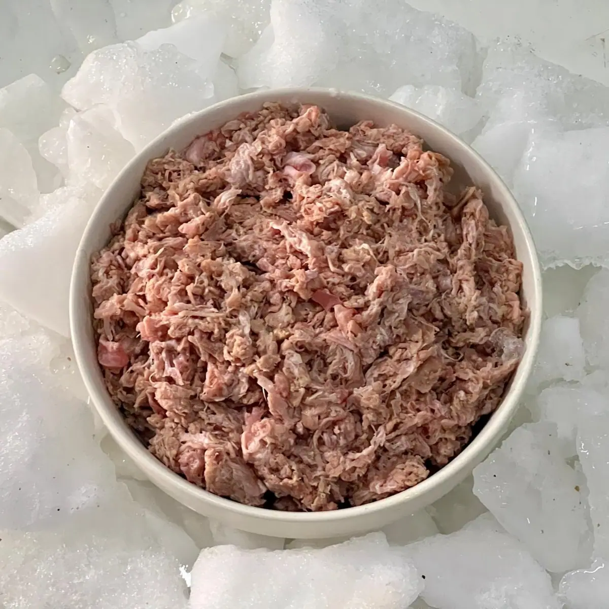 A bowl of fresh raw ground meat
